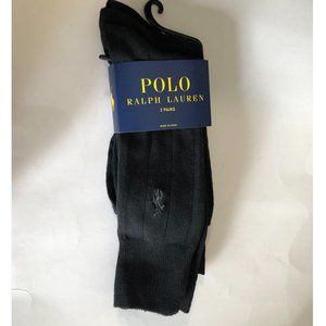 Ralph Lauren 3 pairs Men Black Dress socks